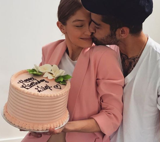 Gigi Hadid and Zayn Malik celebrating her birthday