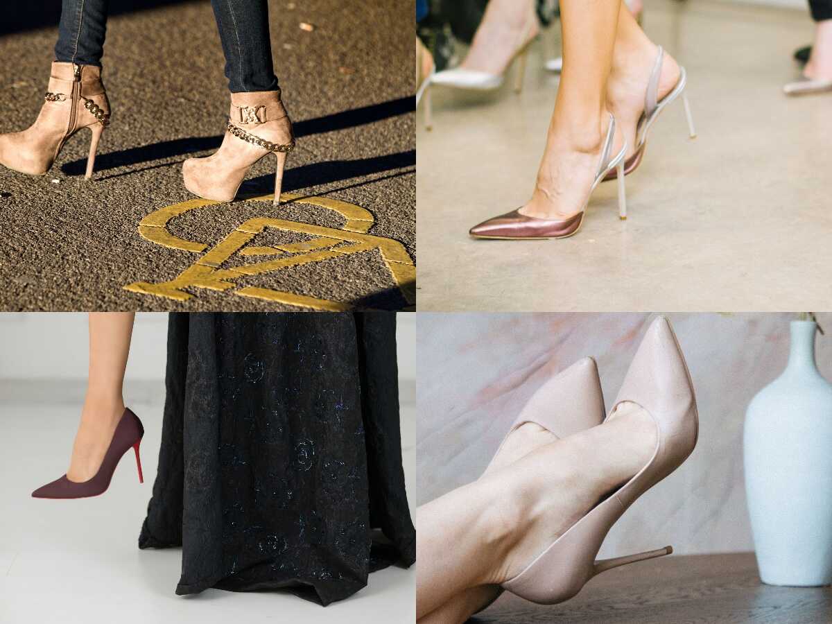 a combination of pin heels