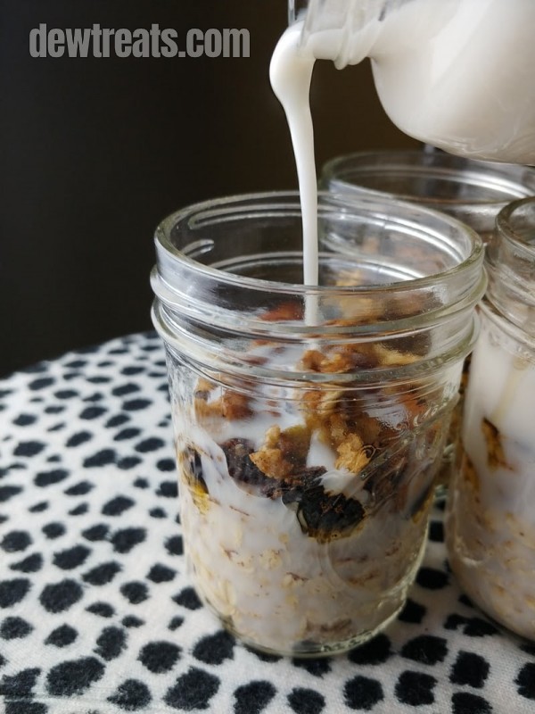 Apple cinnamon roll overnight oats