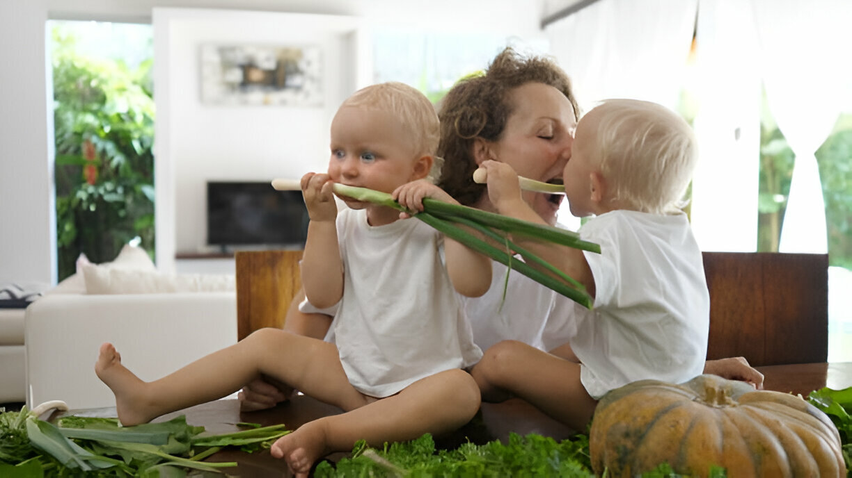 Green onion for teething